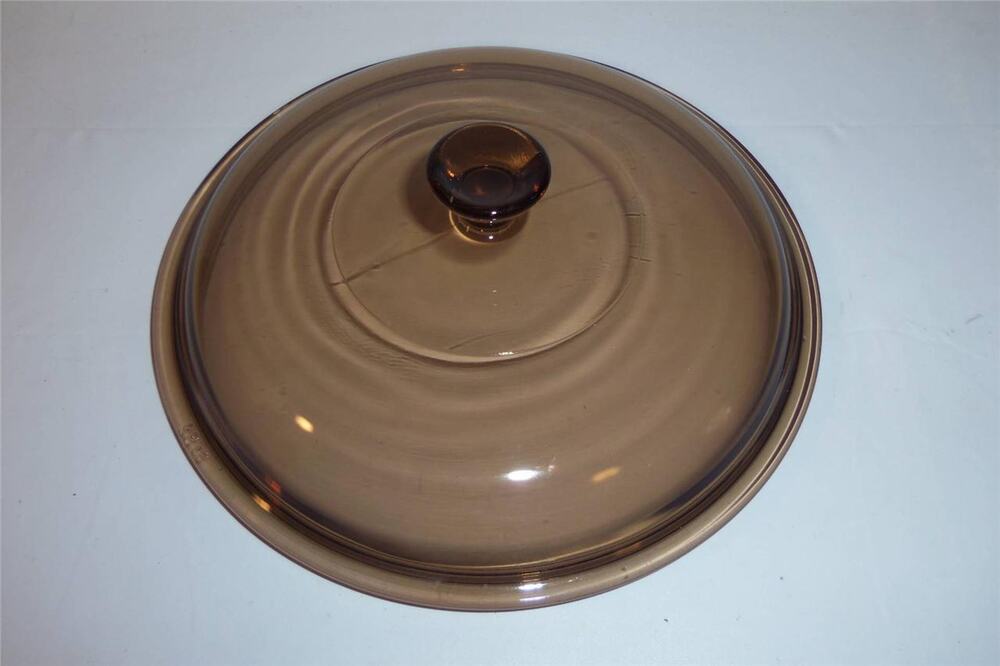 20 cm Amber Glass Replacement Lid Round -111318